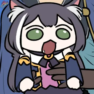 😮 1ec42c35 Anime, Catgirl, Chibi, Kartun, Lucu whatsapp sticker