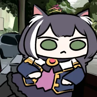 😕 6b9ab509 Anime, Kucing, Karakter, Seni digital whatsapp sticker