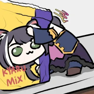 👜 ef5c98fe Kyaru KYARU Mix Anime, Catgirl, Chibi, Fanart whatsapp sticker