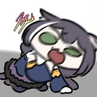 😩 f67fa16a Munch kucing, anime, lucu, makan, mengunyah whatsapp sticker