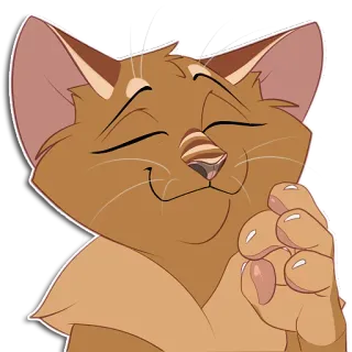 👌 06735270 chat, mignon, animal, dessin animé, autocollant telegram sticker
