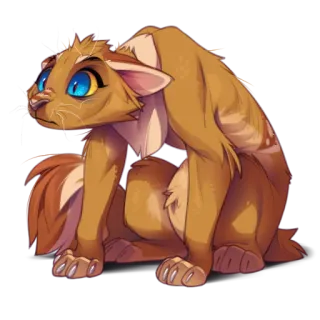 🤪 18d66908 chat, dessin animé, animal, mignon, chaton, art numérique, illustration telegram sticker