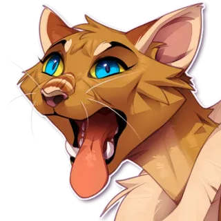 🤮 5c771e67 chat, animal, dessin animé, mignon, langue, autocollant telegram sticker