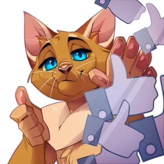 👍 6b1d638a chat, pouce levé, approbation, j'aime, positif, bon travail, mignon telegram sticker