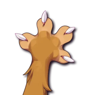 🖐 6d56b695 patte, griffes, animal, animal de compagnie, pied, mignon telegram sticker