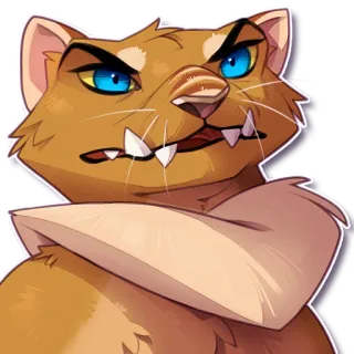 😕 86962b76 chat, en colère, dessin animé, animal, animal de compagnie, personnage, autocollant telegram sticker