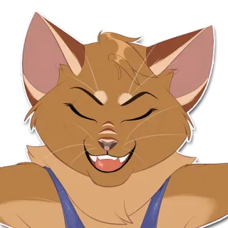 💨 9192eb7e animal, chat, dessin animé, joyeux, mignon, autocollant telegram sticker