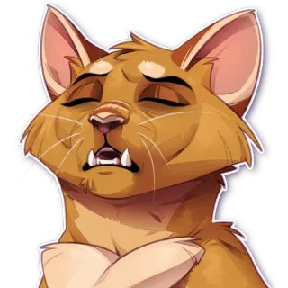 😩 9d58594d chat, animal, poilu, dessin animé, autocollant, mammifère, félin telegram sticker