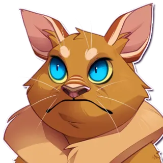 😐 b4f372fa chat, animal, mignon, animal de compagnie, orange, poilu telegram sticker