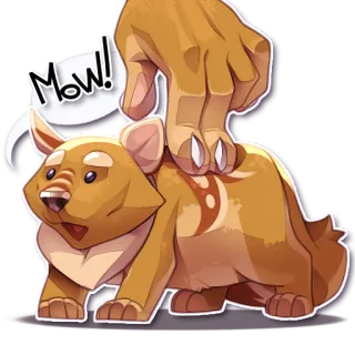 😟 c0f73d34 Mow! animal, chien, drôle, animal de compagnie, mème telegram sticker