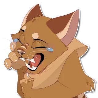 😂 c8602615 chat, animal, rire, pleurer, joie, drôle, expression telegram sticker