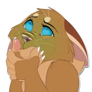 🤢 f54294b7 chat, animal, mignon, léchage, dessin animé, autocollant telegram sticker