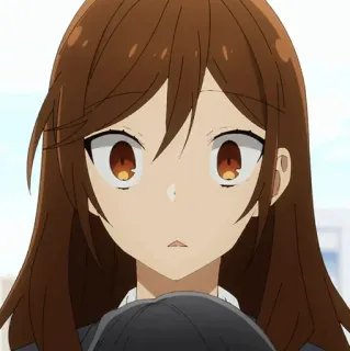 🗝 0d0b58dc 애니메이션, 여자, 호리미야, 만화, 갈색 머리, 귀여운, 캐릭터 telegram sticker