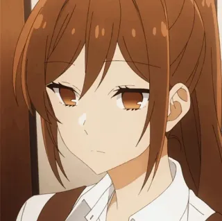 🕰 22454bc0 애니메이션 소녀, 갈색 머리, 만화, 인물 사진, 호리미야, 여성 telegram sticker