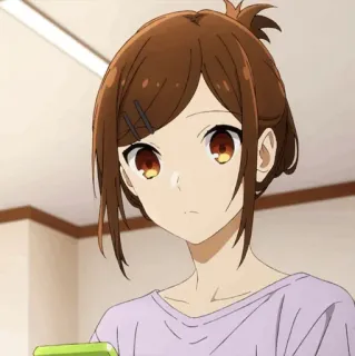 🍁 3c233dac 애니메이션, 소녀, 만화, 인물 사진, 갈색 머리, 귀여운 telegram sticker