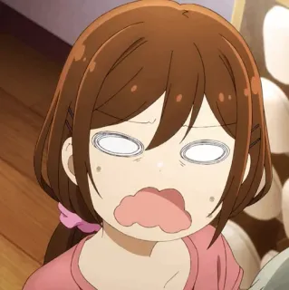 🍁 7db92a9a 애니메이션, 만화, 소녀, 웃긴 얼굴, 표정, 호리미야 telegram sticker