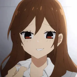 🕰 9cdf00cf 애니메이션, 만화, 인물사진, 여자, 웃는, 귀여운, 갈색머리 telegram sticker