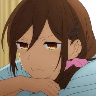 🗝 bfbf9622 애니메이션, 만화, 소녀, 표정, 귀여운, 호리미야 telegram sticker