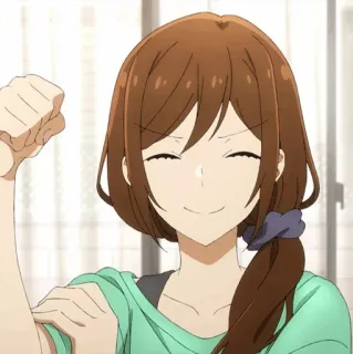 🕰 d4683da4 애니메이션, 소녀, 미소, 행복, 만화 telegram sticker