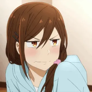 🕰 d7a95d0d 애니메이션, 여자, 만화, 얼굴, 짜증 telegram sticker