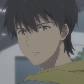 🧩 0f68fc5d anime, portrait, man, character, male, serious, looking back telegram sticker