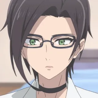 🧩 27ab9ff0 anime, character, glasses, woman, portrait telegram sticker