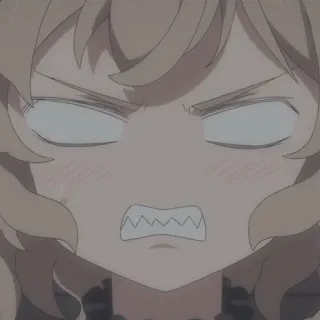 🧩 5dcb3cf4 anime, girl, angry, expression, cartoon, sticker telegram sticker