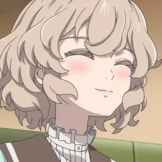 👒 7a37bf4c anime, woman, smiling, cute, cartoon telegram sticker