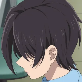 👒 890a88fb anime, boy, side view, dark hair, cartoon telegram sticker