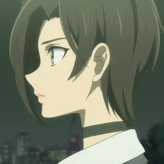 🧩 f0730fa8 anime, character, girl, portrait, woman, choker, side view telegram sticker