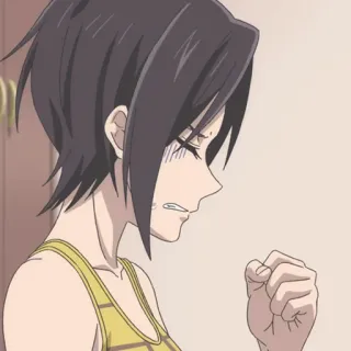 👒 f6da0a7b anime, girl, upset, crying, cartoon, sad telegram sticker