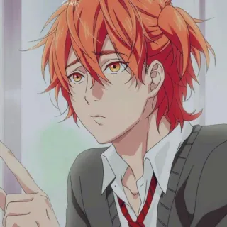 🧲 480c97f8 애니메이션, 캐릭터, 주황색 머리, 교복, 소년, 만화 telegram sticker