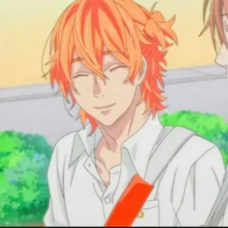 🧲 f1addd6d 애니메이션, 만화, 인물 사진, 주황색 머리, 미소 telegram sticker