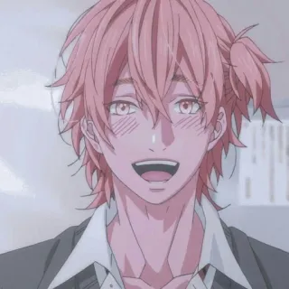 🧲 fb85ba45 애니메이션, 만화, 캐릭터, 분홍 머리, 미소 telegram sticker