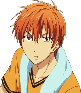🤨 4577f9b0 Kyo Sohma Fruits Basket 애니메이션, 캐릭터, 주황색 머리, 후르츠 바스켓, 소마 쿄우 telegram sticker
