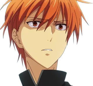 😨 77a2cb18 Kyo Sohma Fruits Basket 애니메이션, 쿄우 소마, 후르츠 바스켓, 캐릭터 telegram sticker