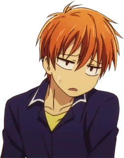 🙄 e3c5ca96 Kyo Sohma Fruits Basket 애니메이션, 소마 쿄우, 후르츠 바스켓, 주황색 머리, 만화 캐릭터 telegram sticker
