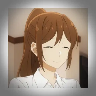 💫 63e397e9 anime, cô gái, mỉm cười, chân dung, dễ thương whatsapp sticker