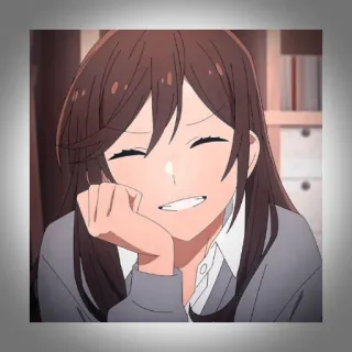 💫 7d68dc9a anime, mỉm cười, cô gái, hoạt hình, vui vẻ, chân dung whatsapp sticker