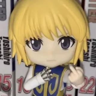 🕷️ 5924066a Kurapika Hunter x Hunter Anime, Jari tengah, Nendorid, Ofensif, Gestur, Kurapika whatsapp sticker