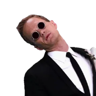 🤓 09575217 Neil Patrick Harris The Matrix Reloaded スーツ, サングラス, 俳優, 映画 telegram sticker