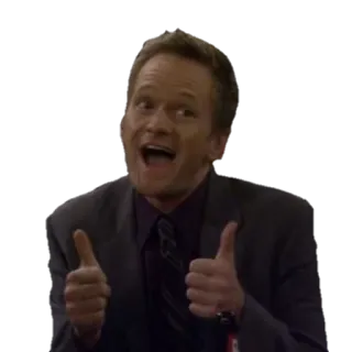 👌 1481b558 Barney Stinson How I Met Your Mother テレビ, himym, バーニー, スーツ, いいね telegram sticker