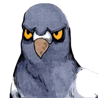 👊 751d92ac Vogel, Tier, Taube, wütend, Cartoon telegram sticker