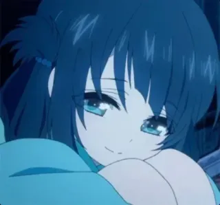 💙 57c0d3ef アニメ 女の子, かわいい, 青髪, アニメキャラ, カワイイ telegram sticker