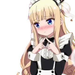 🌟 71e6f983 アニメ, メイド, 可愛い, 照れ, カートゥーン telegram sticker