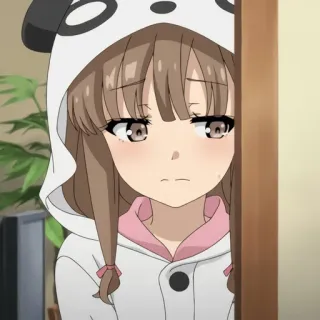 🌟 ffbdf9ef アニメ, 女の子, パンダ, パーカー, 可愛い telegram sticker