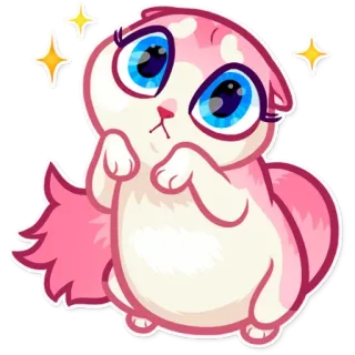 🙏 931183b1 猫, 可爱, 贴纸, 粉色, 动物, 卡通 telegram sticker