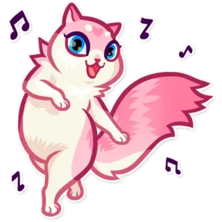 💃 f274092d 猫, 动物, 音乐, 卡通, 可爱, 跳舞 telegram sticker
