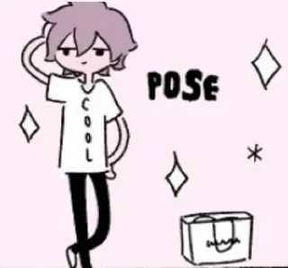 💁‍♂️ 76510170 POSE COOL Поза, Круто, Блестки, Аниме, Мультфильм whatsapp sticker