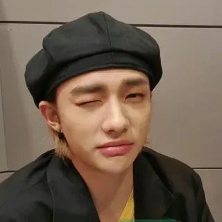 🍋 2dfd0536 uomo, persona, ritratto, basco, occhiolino, maschio telegram sticker